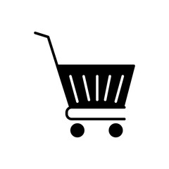 Shopping icon vector, Shopping cart sign trendy style illustration for web and app on white background..eps