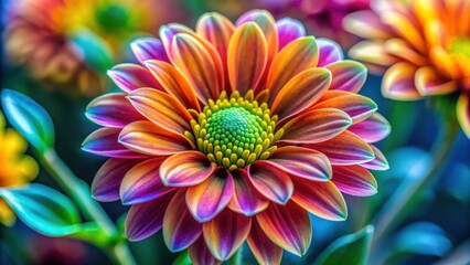 Closeup image of a vibrant and beautiful full color flower, closeup, vibrant, beautiful, full color, petals, bloom, nature