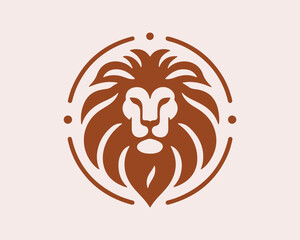 Lion Logo Design Vector Template. Lion Head Logo Icon Vector illustration