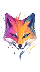 Obraz premium colorful fox face