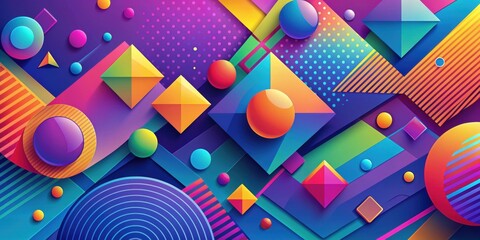 Abstract background with vibrant colors and geometric shapes, abstract, background, design, colorful, vibrant, shapes