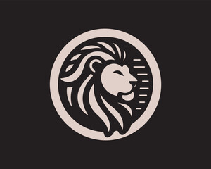 Lion Logo Design Vector Template. Lion Head Logo Icon Vector illustration