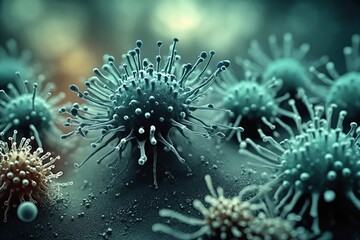 Microscopic View of Viruses