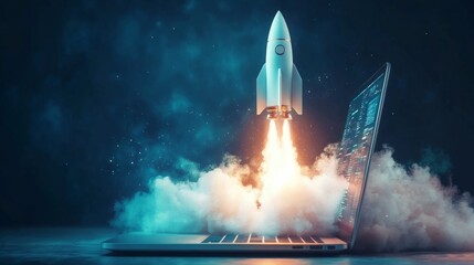 Laptop Rocket Launch: A Digital Takeoff