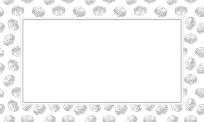 food and beverage frame in doodle style frame background