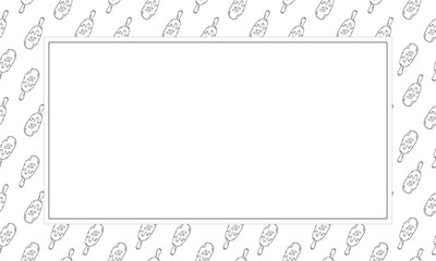 food and beverage frame in doodle style frame background