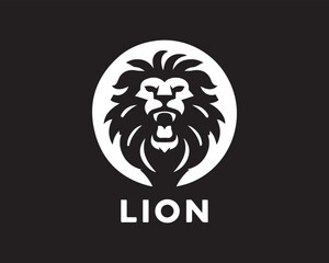 Lion Logo Design Vector Template. Lion Head Logo Icon Vector illustration