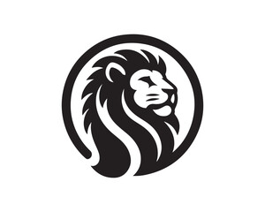 Lion Logo Design Vector Template. Lion Head Logo Icon Vector illustration