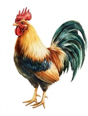 Fototapeta premium Elegant Rooster Illustration