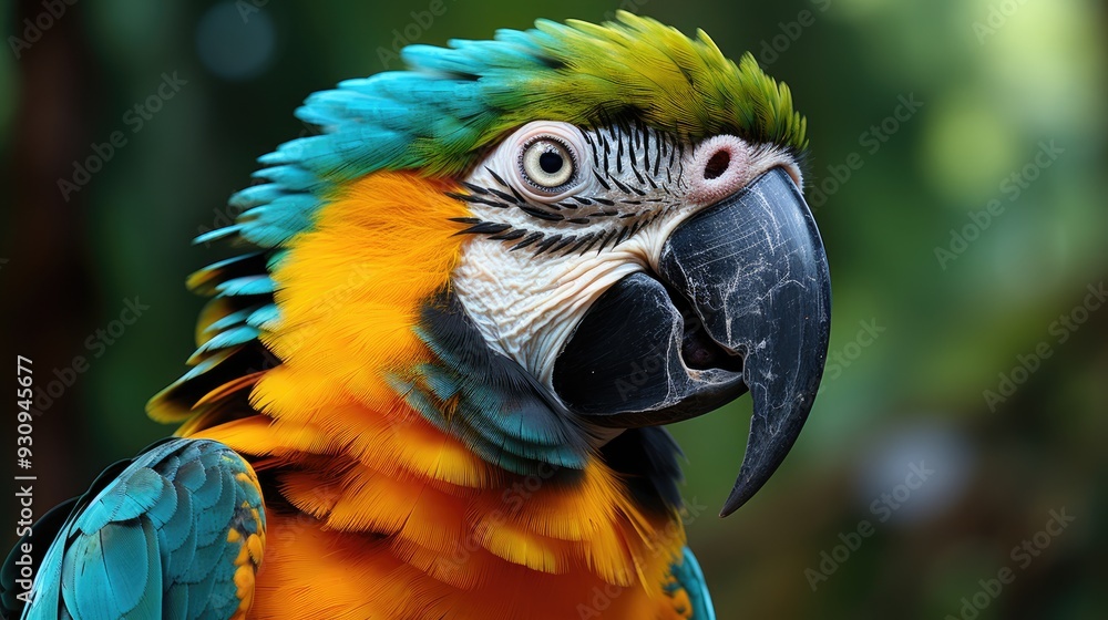 Poster blue and gold macaw