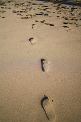 footprints in sand