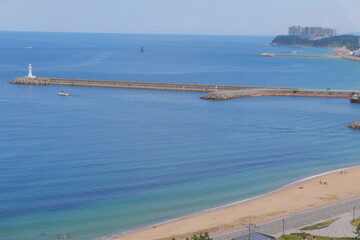 scenery of Sokcho Port on a nice day