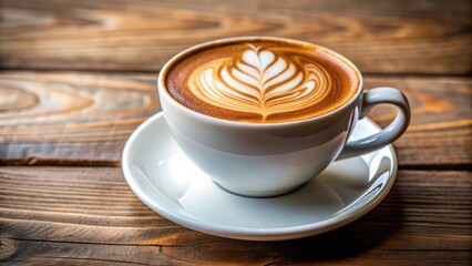 Creamy coffee latte with latte art in a ceramic cup, beverage, latte, coffee, drink, latte art, creamy, frothy, cappuccino, morning