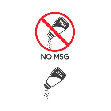msg free symbol, no msg ingredients, vector art.