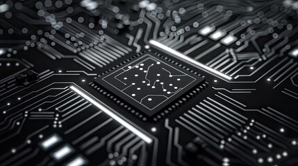 Microchip Closeup: A Glimpse into Modern Technology