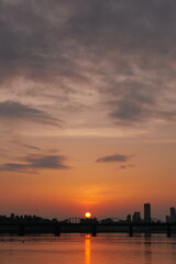 Sunset at Banpo Han River Park, korea