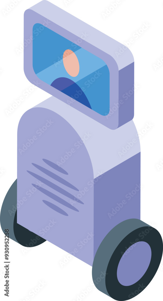 Poster modern chatbot using artificial intelligence technology isometric icon is ready for download