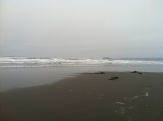 overcast day at the beach