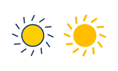 Sun icon vector. Brightness Icon vector