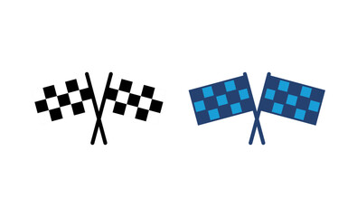 Racing flag icon vector. race flag icon.Checkered racing flag icon