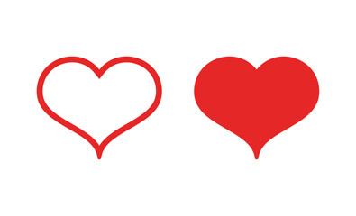 Love icon vector. Heart icon vector. Like icon vector.