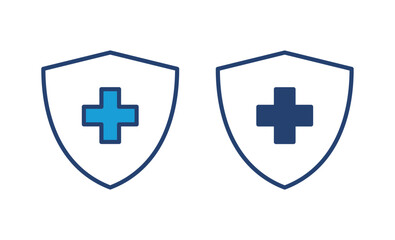 Health insurance icon vector. Insurance health document icon