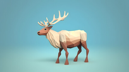 Obraz premium Caribou 3d cartoon style