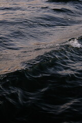 Water texture at sunset 