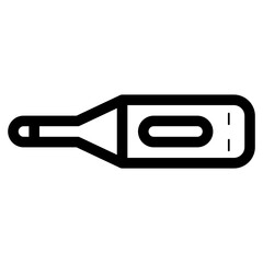digital thermometer for measuring fever icon