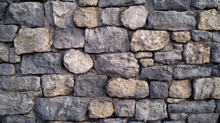 Fototapeta premium Texture of a stone wall. Old castle stone wall texture background. Stone wall as a background or texture. Part of a stone wall, for background or texture , ai