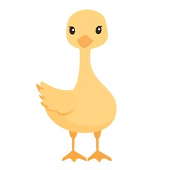 A cute cartoon duck with a cheerful expression, perfect for children's themes and nature illustrations.