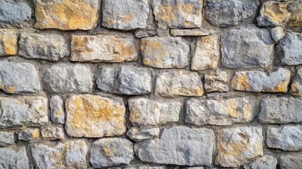 Fototapeta premium Texture of a stone wall. Old castle stone wall texture background. Stone wall as a background or texture. Part of a stone wall, for background or texture , ai