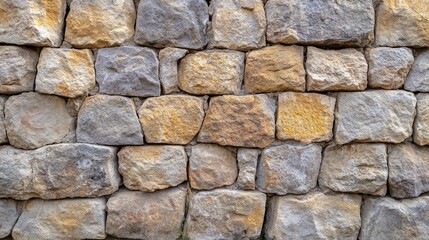Fototapeta premium Texture of a stone wall. Old castle stone wall texture background. Stone wall as a background or texture. Part of a stone wall, for background or texture , ai