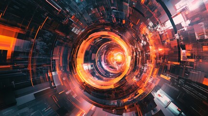 Fototapeta premium Abstract Futuristic Tunnel