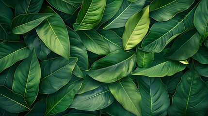 Obraz premium Close up of green leaves texture