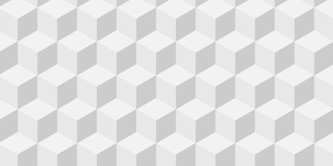 Vector cube triangle geometric tile mosaic wall grid retro digital hexagon technology wallpaper background. white and gray block cube structure backdrop square triangle texture vintage design.