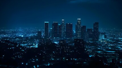 Los Angeles cityscape at night