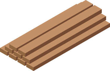 Stack of long, rectangular wooden planks, useful for building and construction