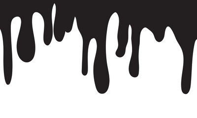 chocolate dripping on white background, vector eps 10