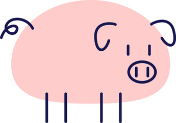 Shape Line Animal Illustration