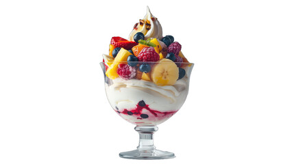 Mouthwatering Layered Trifle Dessert Isolated on a Transparent Background for Perfect Presentation"