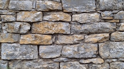 Fototapeta premium Texture of a stone wall. Old castle stone wall texture background. Stone wall as a background or texture. Part of a stone wall, for background or texture , ai