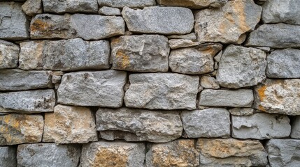 Fototapeta premium Texture of a stone wall. Old castle stone wall texture background. Stone wall as a background or texture. Part of a stone wall, for background or texture, ai