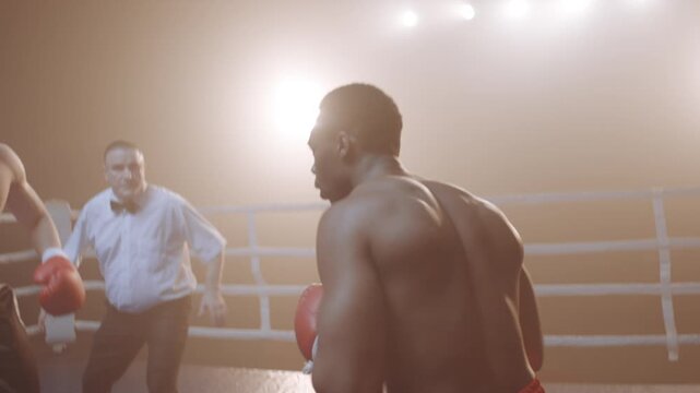 Boxing Competition in the ring