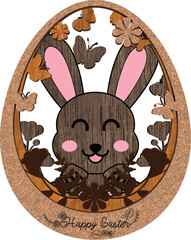 Happy Easter Laser Cut 