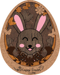 Happy Easter Laser Cut 
