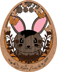 Happy Easter Laser Cut 