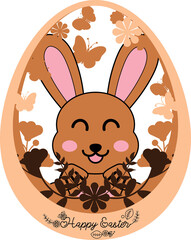 Happy Easter Laser Cut 