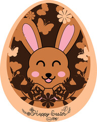 Happy Easter Laser Cut 