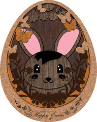 Happy Easter Laser Cut 